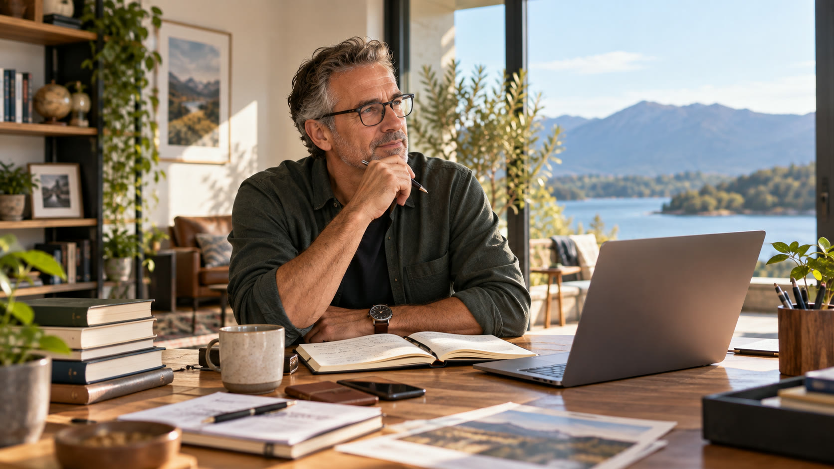Experienced professional reflecting on ideas for building a business from his knowledge and experience.